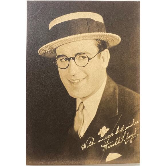 1920’s Thickstock 5x7 Photo Harold Lloyd Silent Movie Hollywood Safety First - Picture 1 of 4
